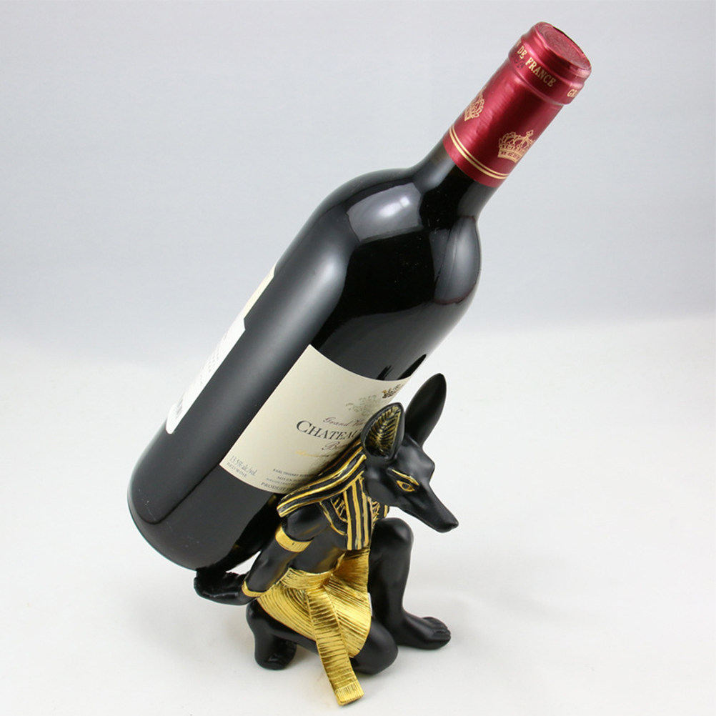 Home Bar Stand - Anubis-förmiges Weinregal aus hochwertigem Kunstharz, eleganter